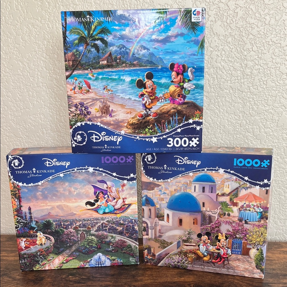 🆕 3 Disney x Thomas Kincaid puzzles